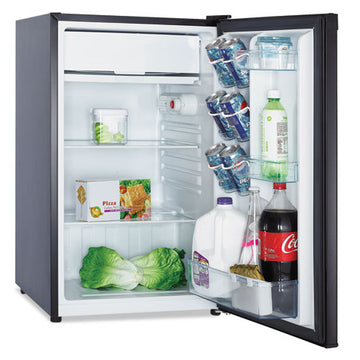 Avanti 4.4 Cf Refrigerator, 19 1-2"w X 22"d X 33"h, Black-stainless Steel freeshipping - TVN Wholesale